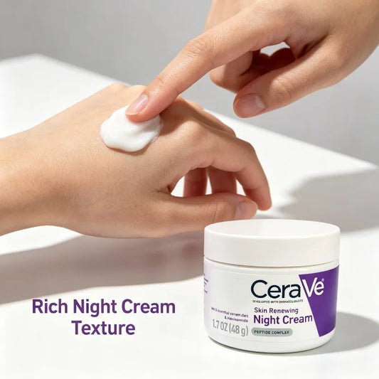 CeraVe Skin Renewing Night Cream – Overnight Face Moisturizer