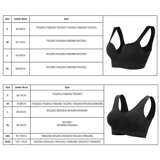 Women's Wireless Padded Sports Bra – Breathable Fitness Running Vest | Push-Up Bralette