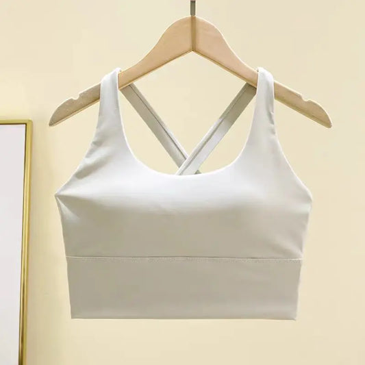 Fixed Pad High-Impact Sports Bra – Shockproof Push-Up Bra for Running, Gym & Yoga
