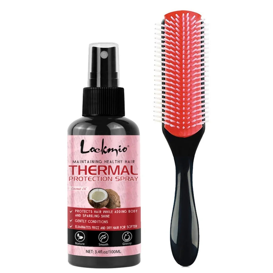 Lockmio Heat Protectant Spray for Hair – UV & Thermal Protection, Moisturizing & Shine Boost (100ml)