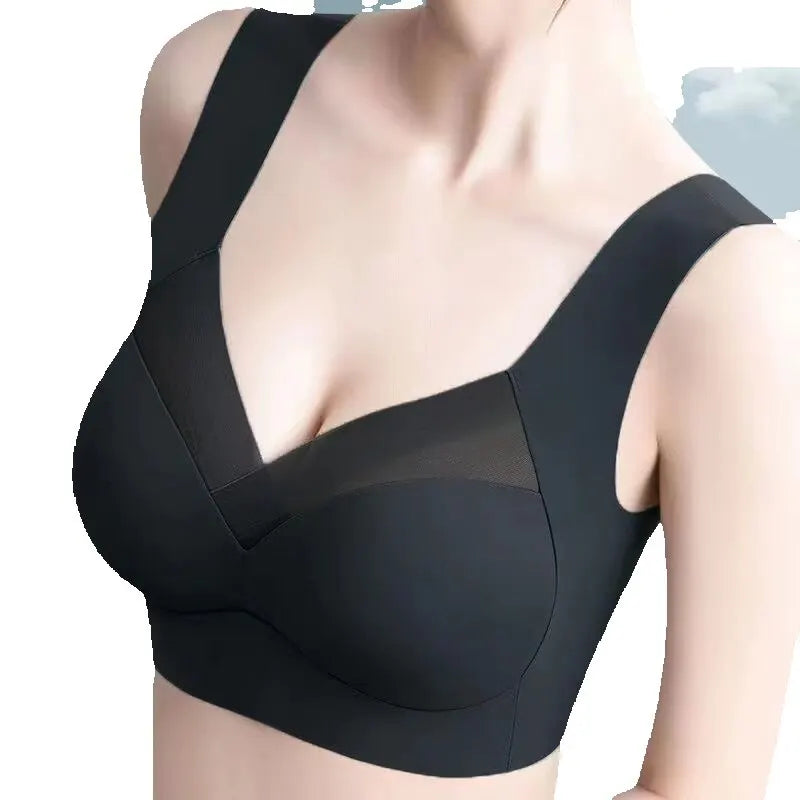 Women's Breathable Mesh Sports Bra – Push-Up Padded Vest | Inner Support Gym Bra