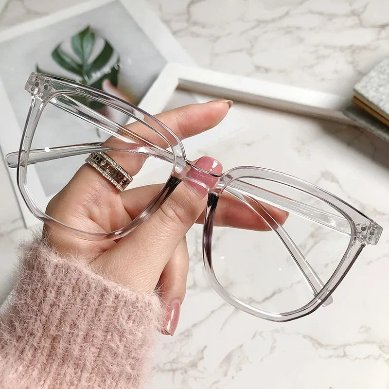 Clear & Gradient Square Glasses | Myopia Lens Options