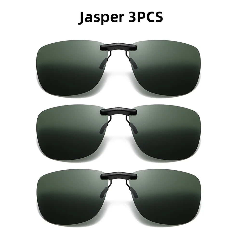 Square Clip-On Sunglass Lenses | Single or 3-Piece Options