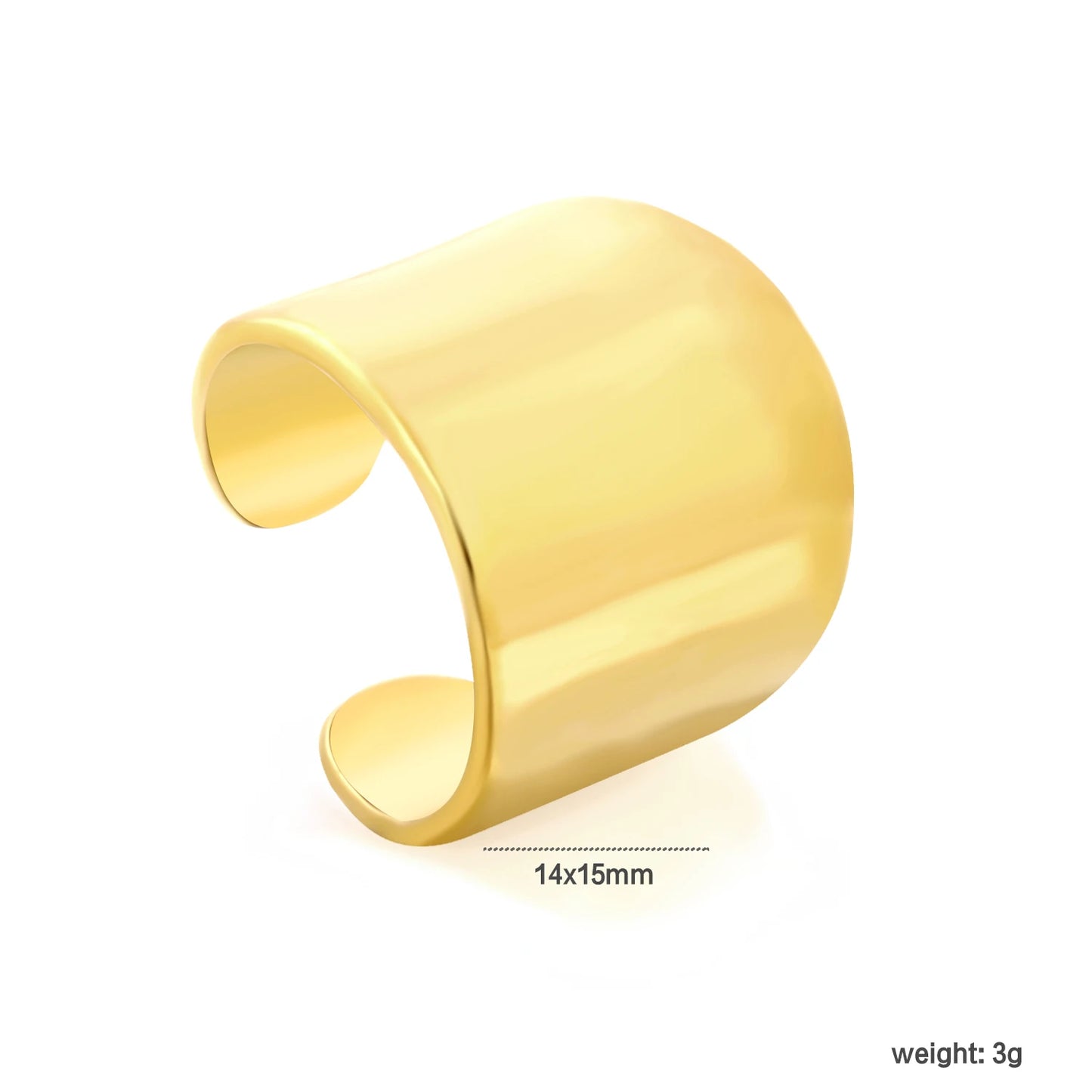 Zircon Ear Cuff – Minimalist 18K Gold-Plated Stainless Steel Clip Earring
