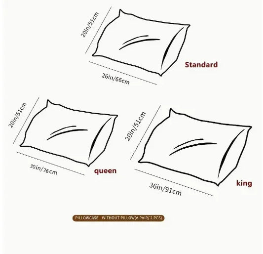 2-Pack Soft Polyester Pillowcases, Multiple Sizes