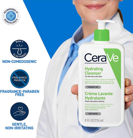 CeraVe Hydrating Cleanser for Normal to Dry Skin – 236ml