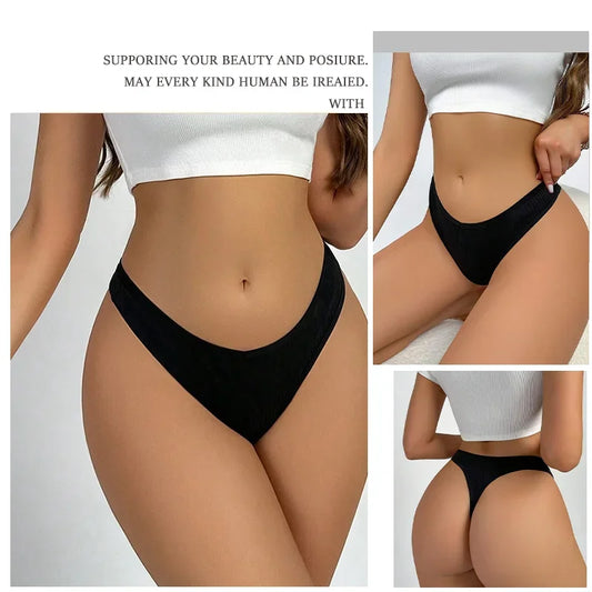 5-Pack Cotton G-String Thongs – Low-Rise Underwear for Women (S–XL, 7 Color Sets)