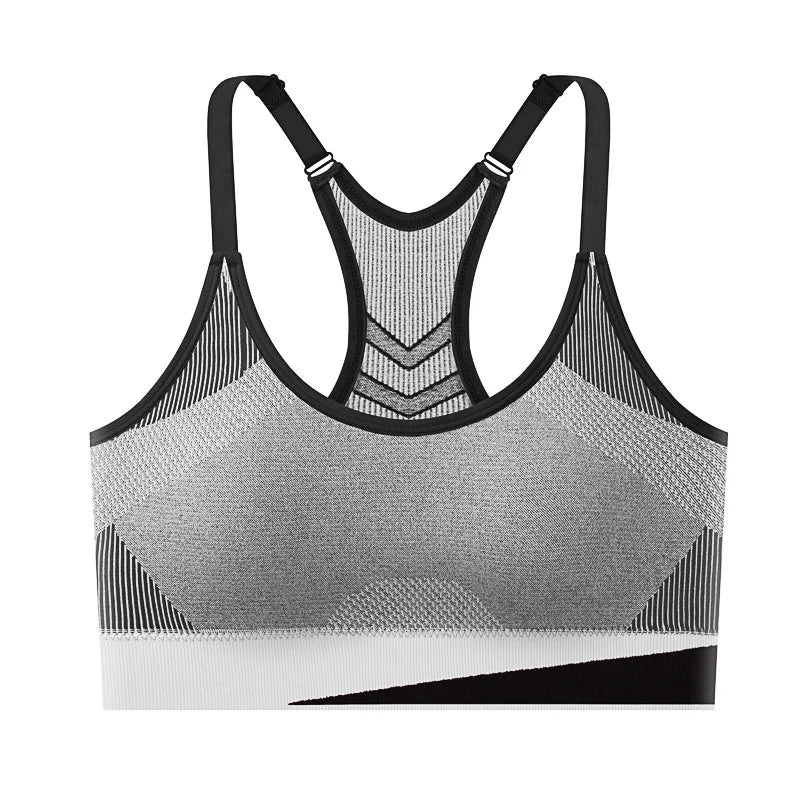 Women's Double Layer Seamless Sports Bra – Sweat-Absorbing Shockproof Padded | Gym Yoga Running