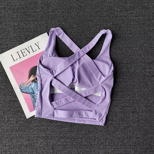 Push-Up Bralette Sports Bra – Breathable Yoga & Fitness Vest Top for Women