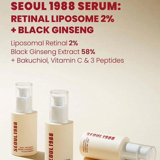 Korean 1988 Retinal Liposome Anti-Aging Serum & Eye Cream – Black Ginseng, Niacinamide, Vitamin C & 3 Peptides