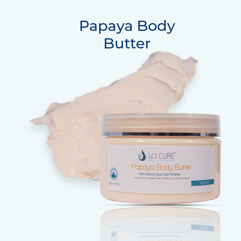 La Cure Papaya Body Butter & Dead Sea Body Oil Duo – Moisturizing Spa Set