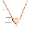 Heart Pendant Necklace – Stainless Steel Clavicle Choker for Women & Girls