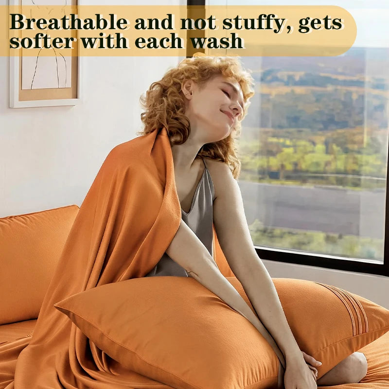 4-Piece Microfiber Sheet Set with 16-Inch Deep Pocket