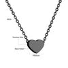 Heart Pendant Necklace – Stainless Steel Clavicle Choker for Women & Girls