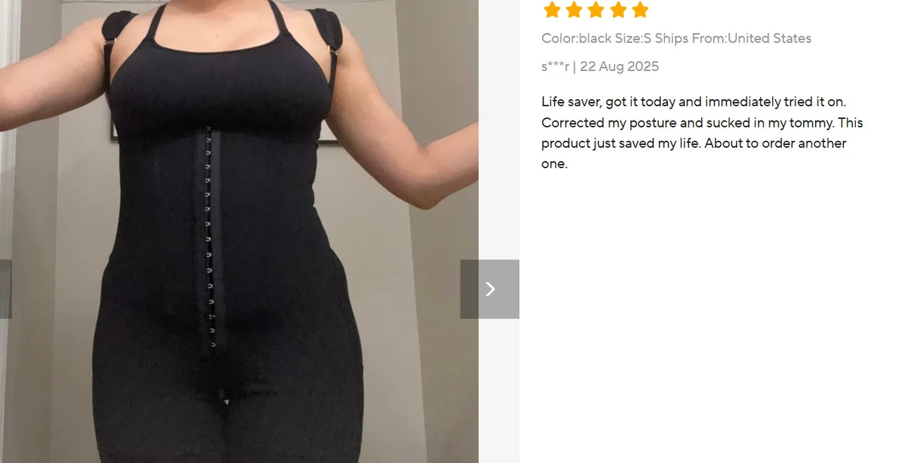 Lace-Trimmed Shapewear Bodysuit – Tummy Control Corset with Adjustable Straps & Zipper