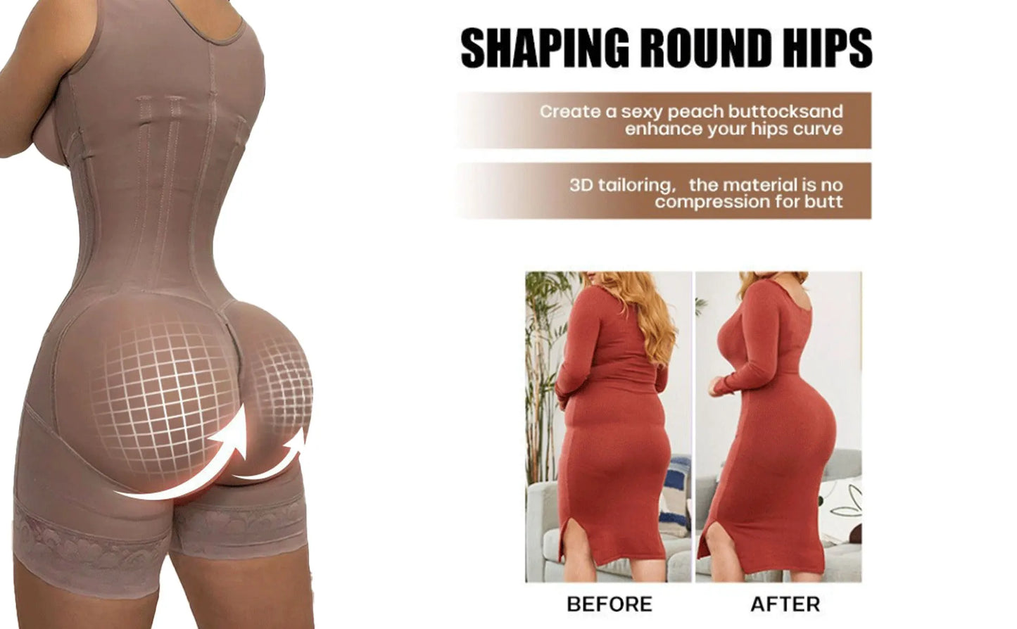 Lace-Trimmed Shapewear Bodysuit – Tummy Control Corset with Adjustable Straps & Zipper