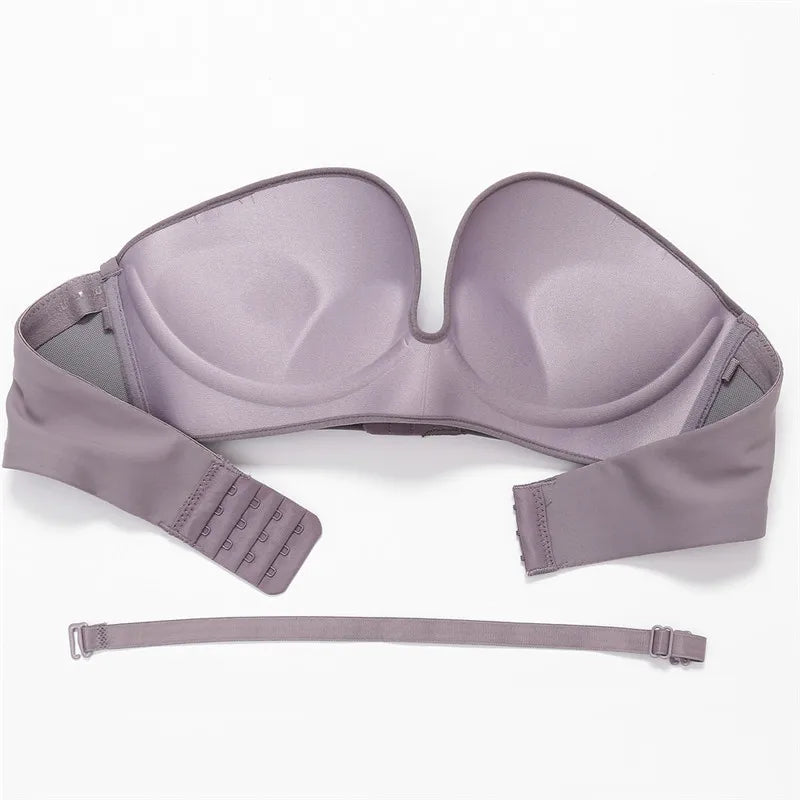 Front Closure Sexy Push Up Bra Women Invisible Bras Underwear Lingerie for Female Brassiere Strapless Seamless Bralette ABC Cup
