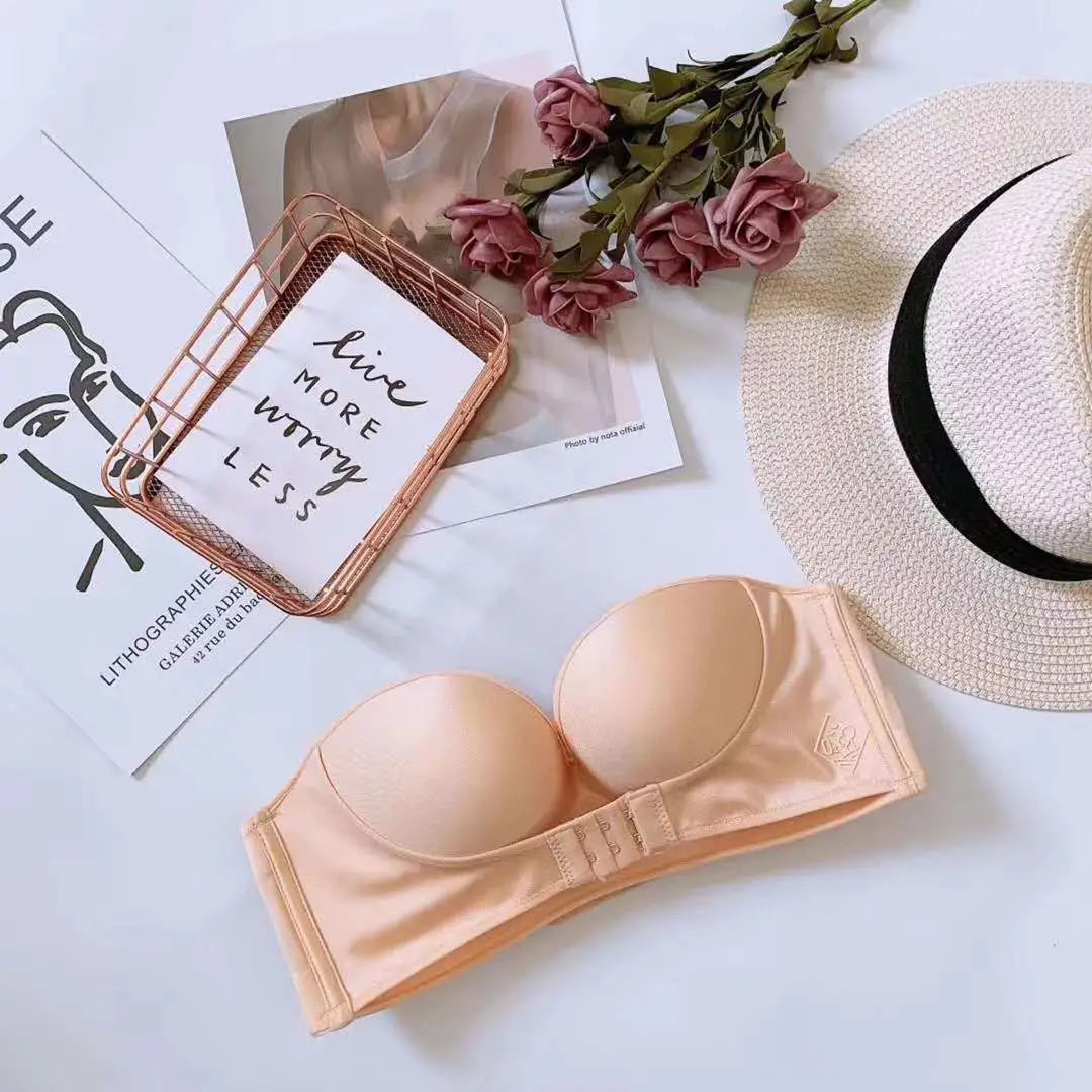 Front Closure Sexy Push Up Bra Women Invisible Bras Underwear Lingerie for Female Brassiere Strapless Seamless Bralette ABC Cup