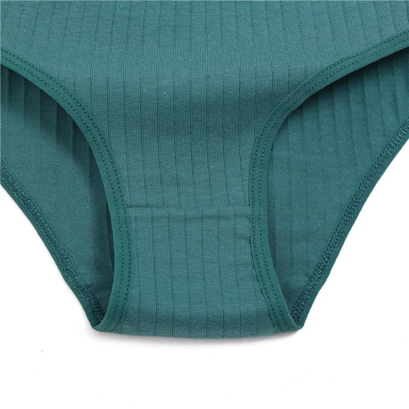 3-Pack Cotton Brief Panties – Soft Low-Rise Everyday Underwear for Women (M–2XL, 28 Color Sets, 2 Styles)
