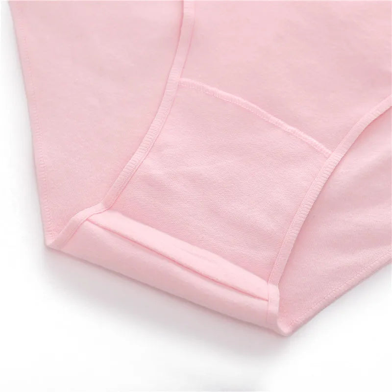 FINETOO M-2XL Women Cotton Soft Panties Midi Waist Pantys Lingerie Femme Panty Briefs Woman Underpants Sexy Underwear for Girls