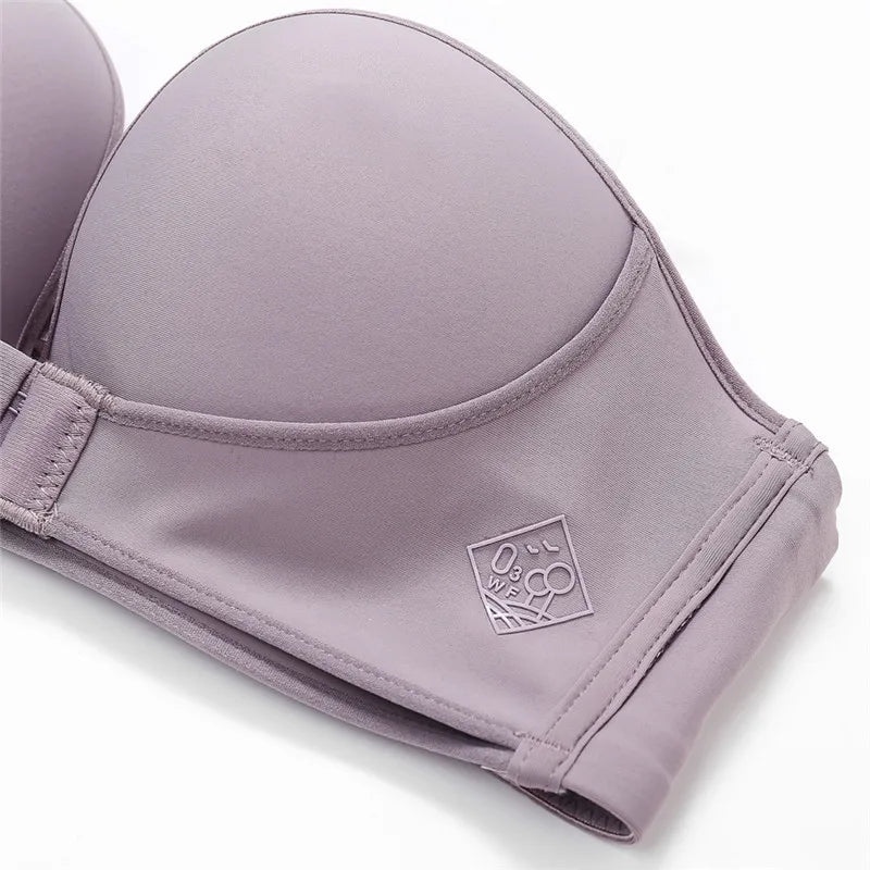 Front Closure Sexy Push Up Bra Women Invisible Bras Underwear Lingerie for Female Brassiere Strapless Seamless Bralette ABC Cup