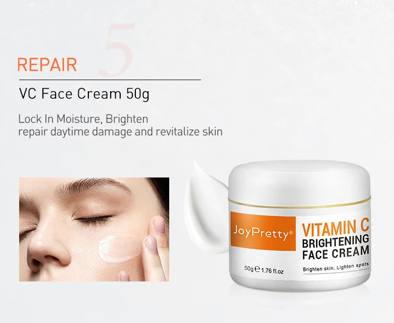 Vitamin C Brightening Skincare Set – Dark Spot Removal, Whitening & Deep Hydration