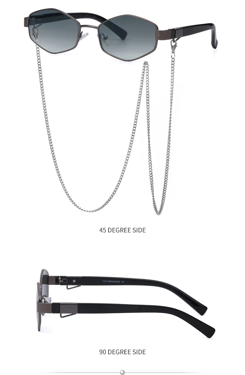 Small-Frame Punk Sunglasses | Colored Lens Options