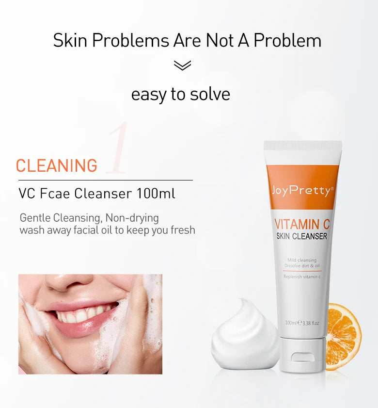Vitamin C Brightening Skincare Set – Dark Spot Removal, Whitening & Deep Hydration