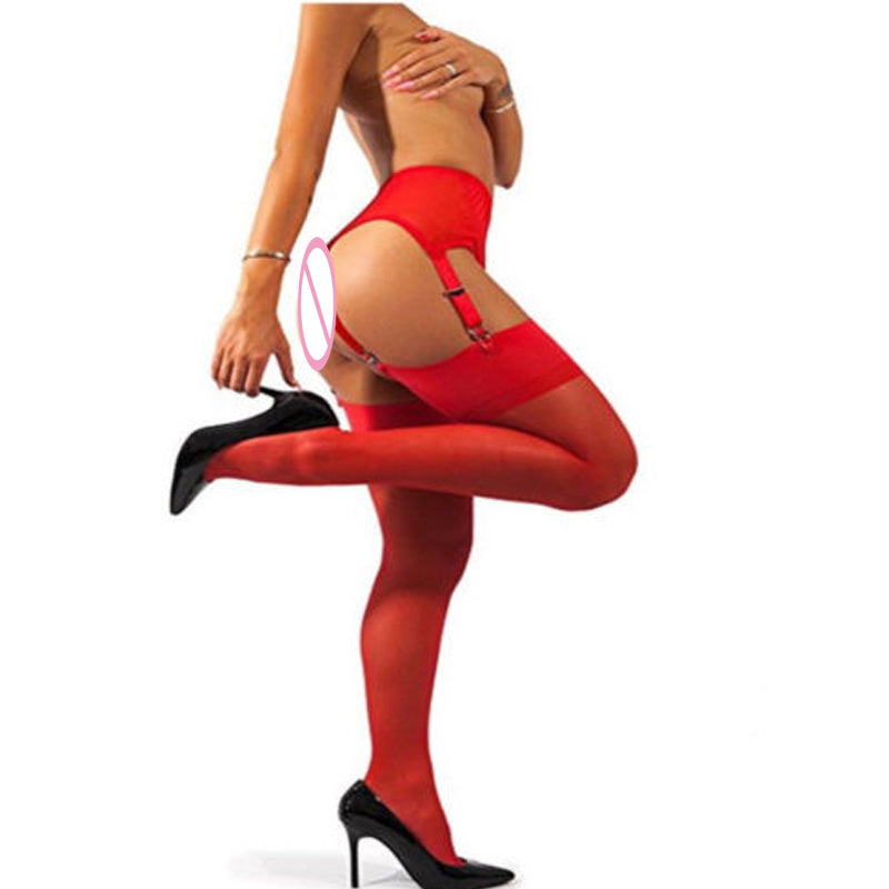 Hirigin Women Sexy Retro High Waist Elastic Mesh Garter Belt Suspender 6 Metal Buckles Erotic Sex Wear