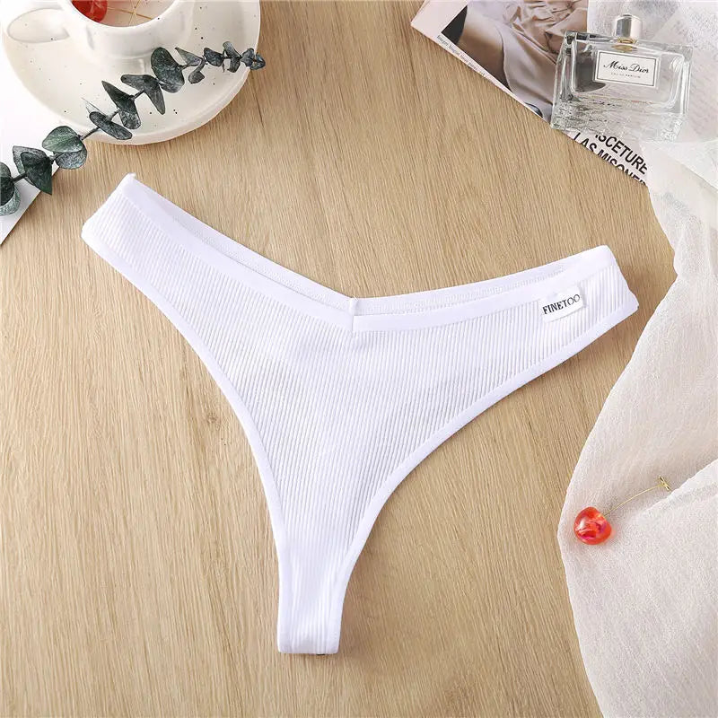 Sexy Panties Women G-string Cotton Feamle Underwear Panties Low Waist Thong Underpants 6 Solid Color Pantys Intimates Lingerie