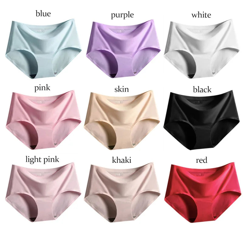 3PCS/Set Seamless Panties Women Panties Sexy Female Underpants Briefs Invisible Pantys Solid Color Soft Intimate Lingerie M-2XL