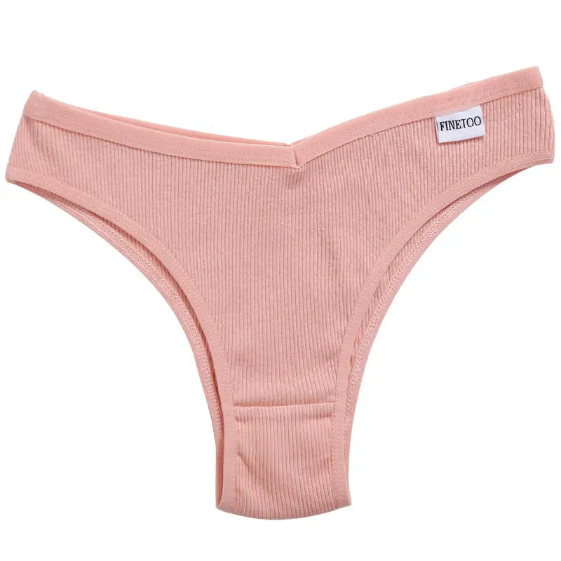 3-Pack Seamless Cotton Brief Panties – Breathable Low-Rise Underwear for Women (M–XL, 28 Color Sets)