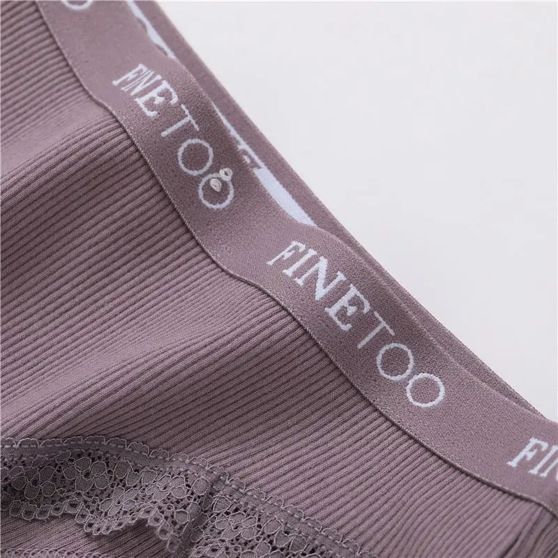 3-Pack Cotton Lace-Trim Brazilian Thongs — Logo Waistband Low-Rise G-String M–2XL