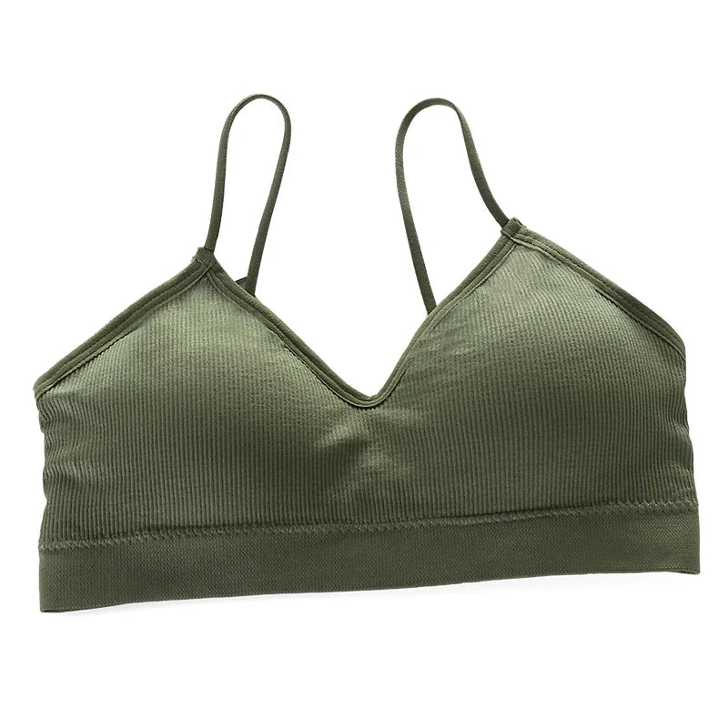 Women's Seamless Padded Sports Bra – Wire-Free Running Bralette | One Size S-M