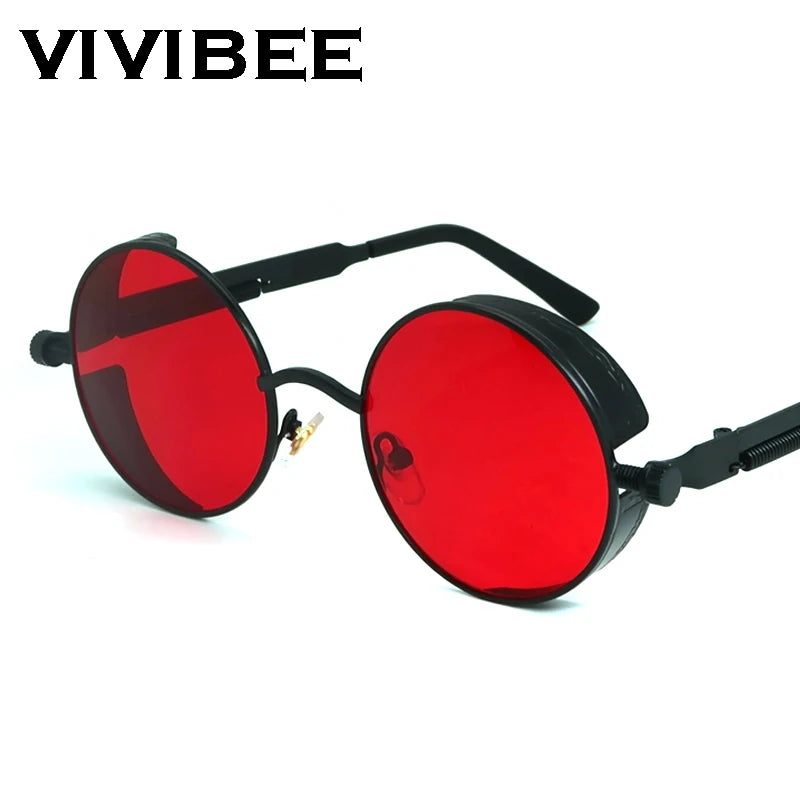 Round Steampunk Sunglasses | Metal Frame, 10 Color Options