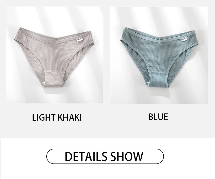 3-Pack Cotton Brief Panties – Soft Low-Rise Everyday Underwear for Women (M–2XL, 28 Color Sets, 2 Styles)
