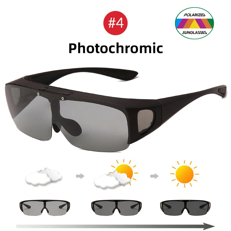 Flip-Up Fit-Over Sunglasses | Square Frame, 5 Lens Options
