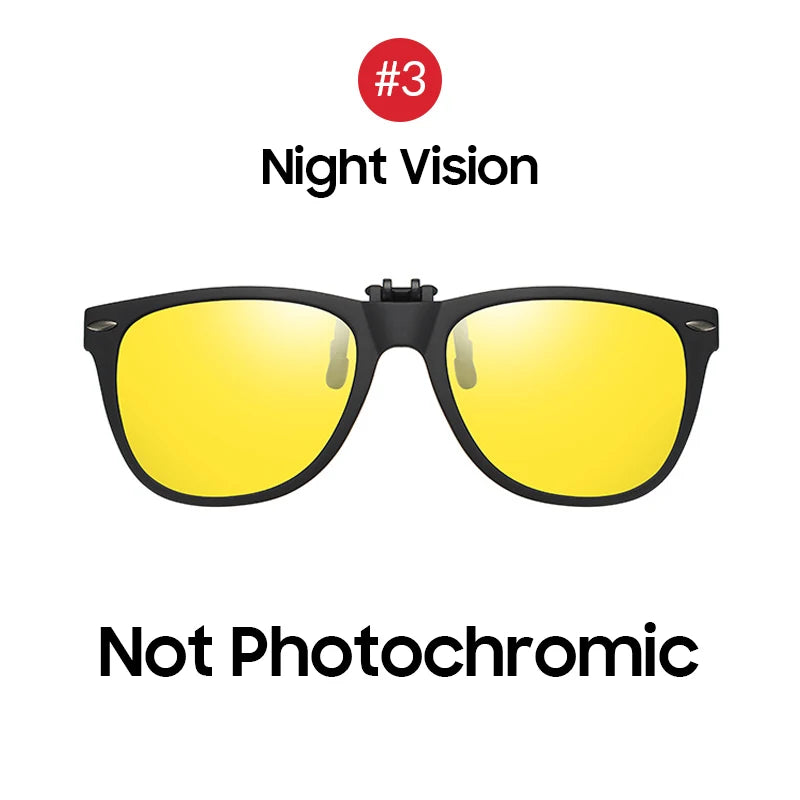 Flip-Up Clip-On Sunglasses | 9 Lens Options