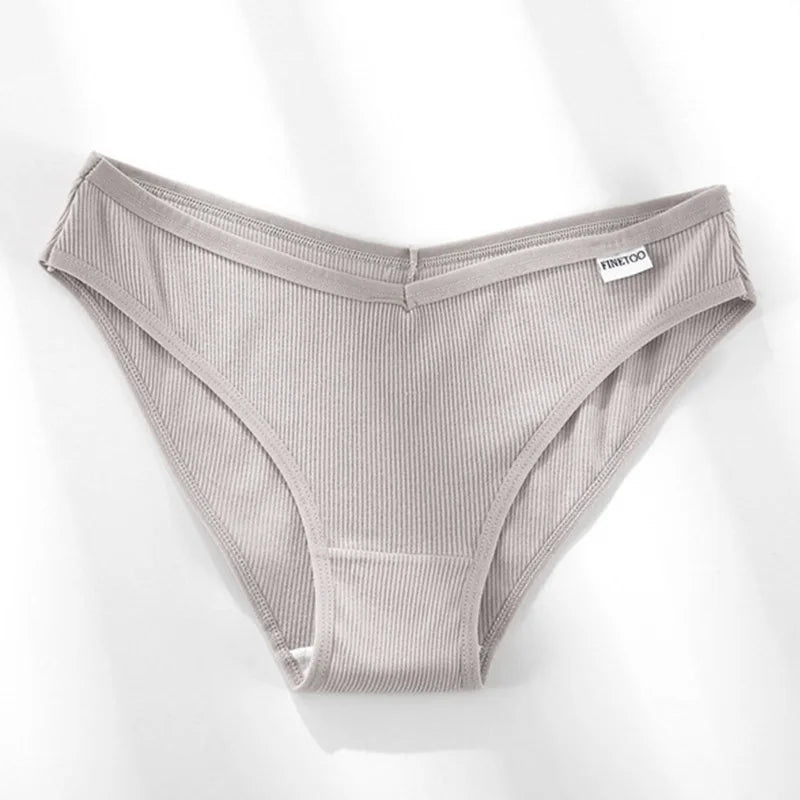 Cotton Low-Rise Brief Panties – Soft Everyday Underwear for Women (M–2XL, 3 Styles, Multiple Colors)