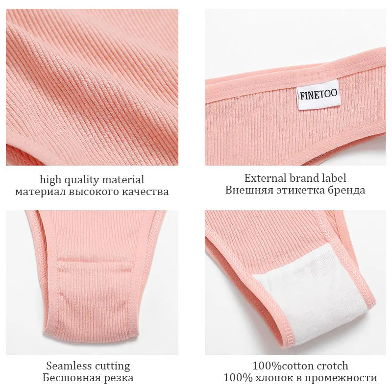 V-Waist Cotton Brazilian Brief Panties – Sexy Low-Rise Breathable Underwear for Women (M–XL, 9 Colors)
