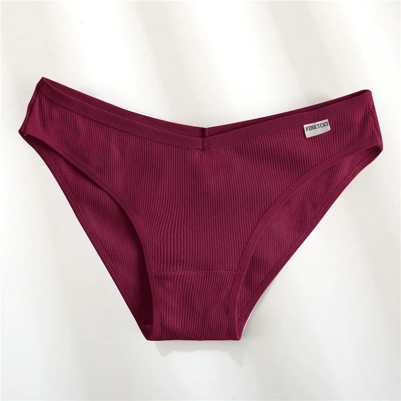 Cotton Low-Rise Brief Panties – Soft Everyday Underwear for Women (M–2XL, 3 Styles, Multiple Colors)