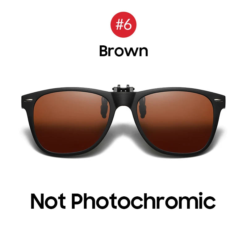Flip-Up Clip-On Sunglasses | 9 Lens Options