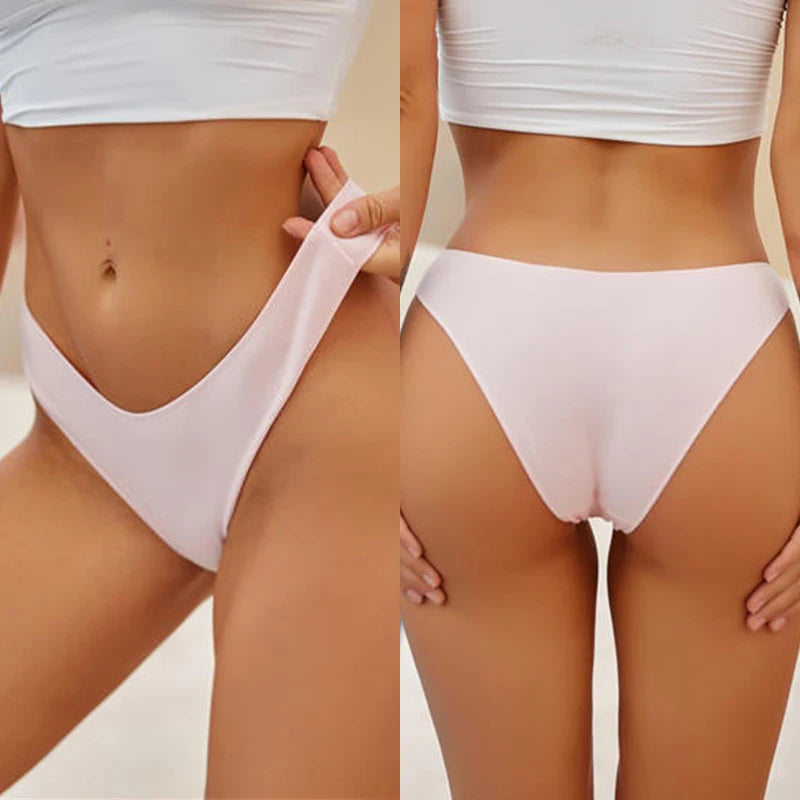FINETOO M-2XL Women Cotton Soft Panties Midi Waist Pantys Lingerie Femme Panty Briefs Woman Underpants Sexy Underwear for Girls
