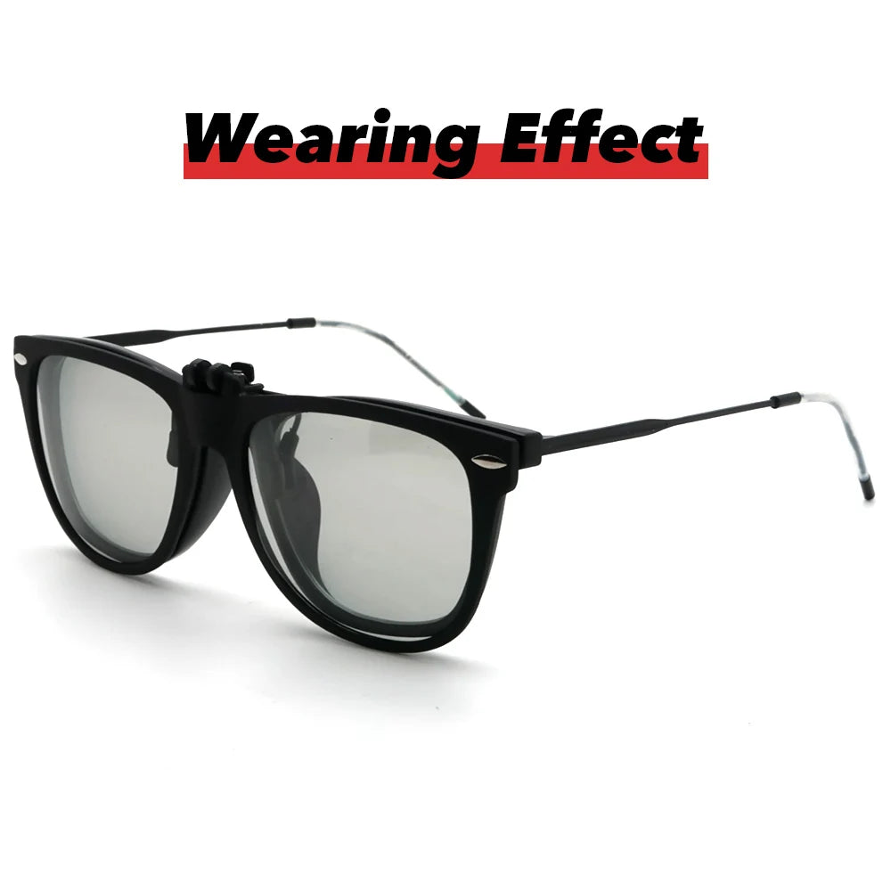 Flip-Up Clip-On Sunglasses | 9 Lens Options