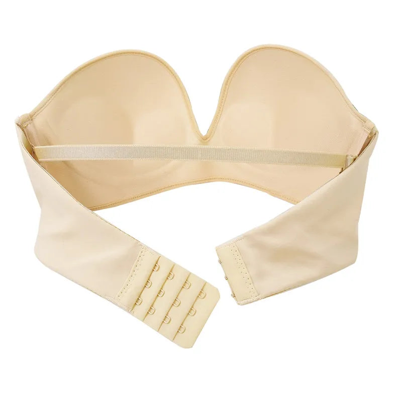 Front Closure Sexy Push Up Bra Women Invisible Bras Underwear Lingerie for Female Brassiere Strapless Seamless Bralette ABC Cup