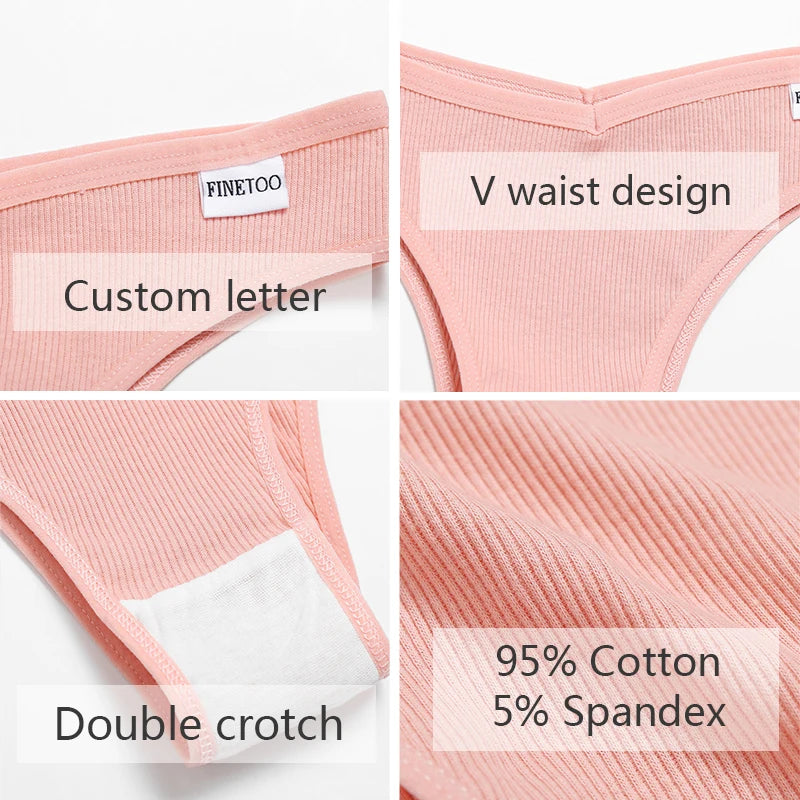 3-Pack Seamless Cotton Brief Panties – Breathable Low-Rise Underwear for Women (M–XL, 28 Color Sets)