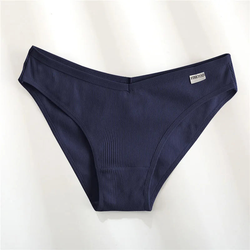 Cotton Low-Rise Brief Panties – Soft Everyday Underwear for Women (M–2XL, 3 Styles, Multiple Colors)