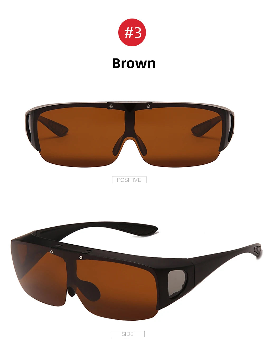 Flip-Up Fit-Over Sunglasses | Square Frame, 5 Lens Options