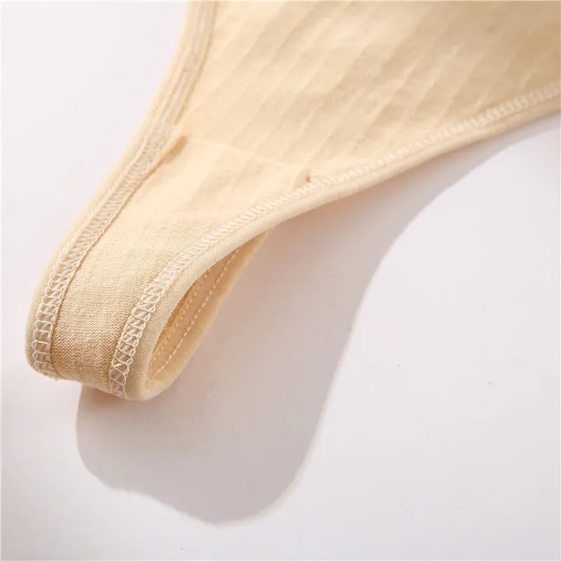 FINETOO 7PCS/Set G-string Cotton Women Lingerie Panties Thong Female Underwear Sexy Pantys Underpant Girl Intimates Thongs S-XL