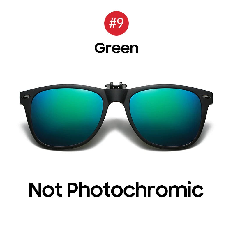 Flip-Up Clip-On Sunglasses | 9 Lens Options